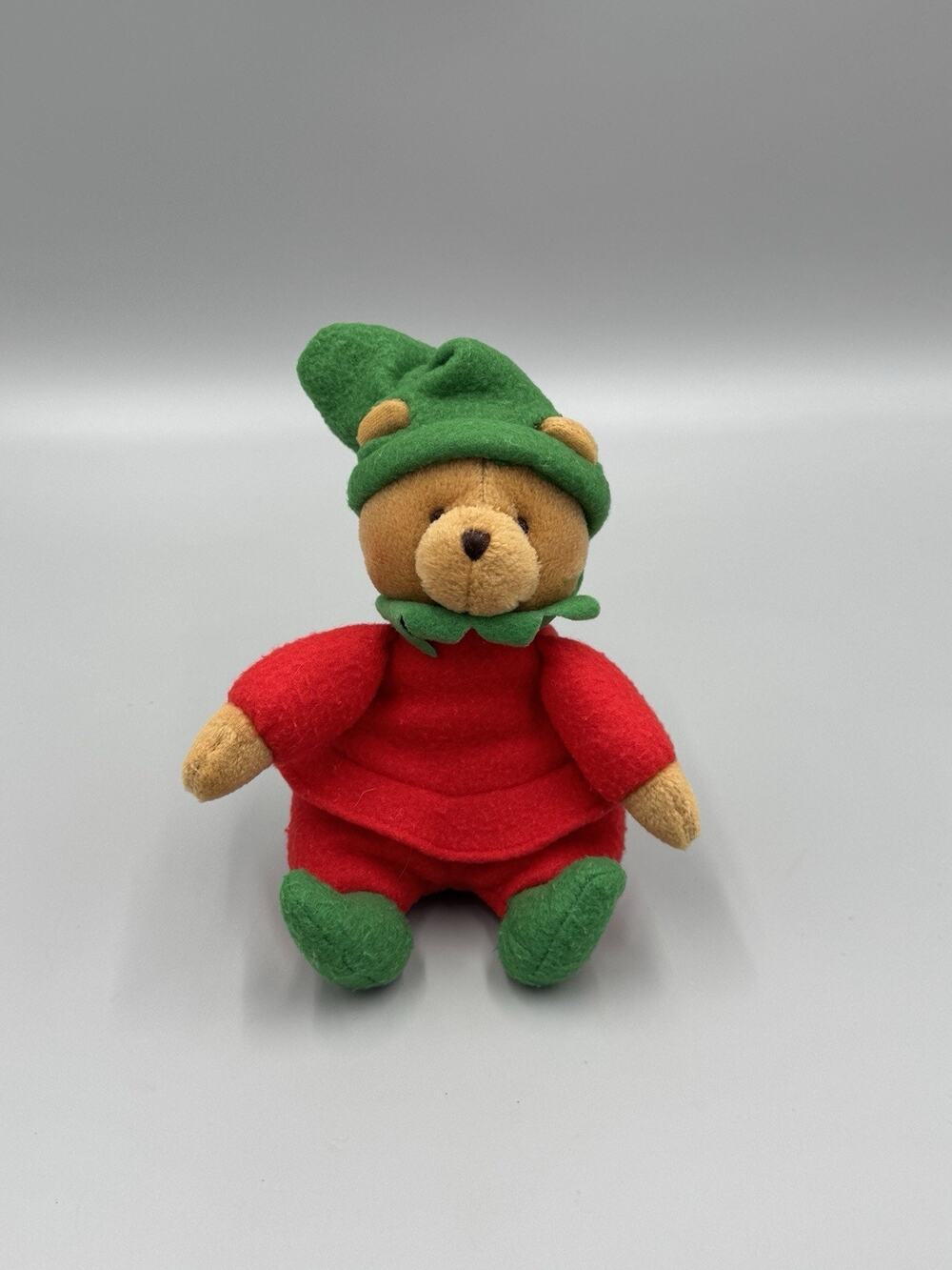 Hallmark Bear Plush Elf Santas Helper Small Plush 6” Stuffed Animal No Tag